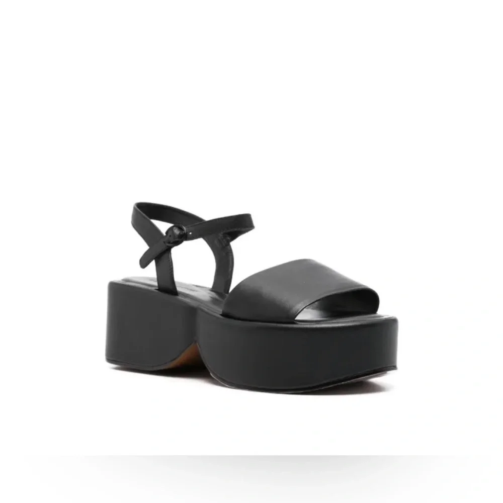 NEW Robert Clergerie $922 Black Flatform Sandals